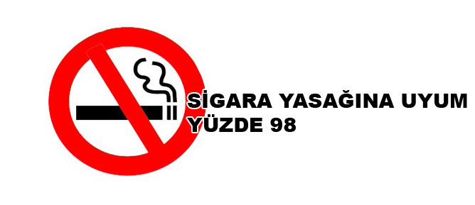 Sigara yasağına uyum yüzde 98
