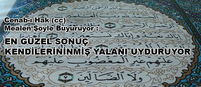 En güzel sonuç kendilerininmiş yalanı uyduruyor