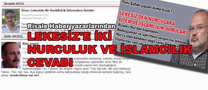 Lekesiz'e iki, Nurculuk ve İslamcılık cevabı