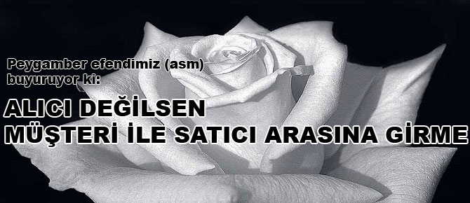 Alıcı değilsen müşteri ile satıcı arasına girme
