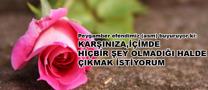 Karşınıza, içimde hiçbir şey olmadığı halde çıkmak istiyorum