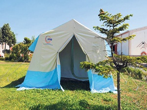 Kızılay, yanmayan çadır üretti