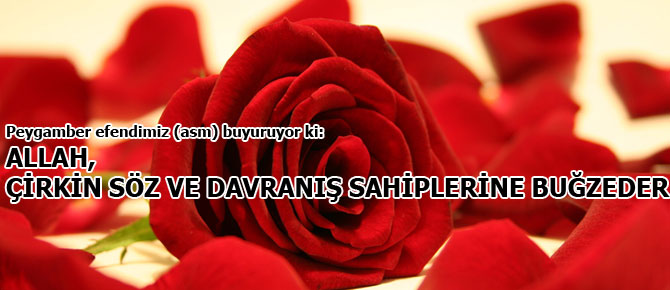 Allah, çirkin söz ve davranış sahiplerine buğzeder