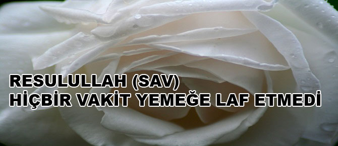 Resulullah (sav) hiçbir vakit yemeğe laf etmedi
