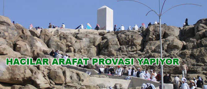 Hacılar Arafat provası yapıyor