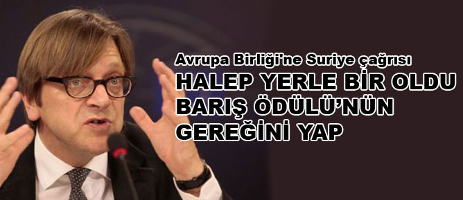 Halep yerle bir oldu Barış Ödülü’nün gereğini yap