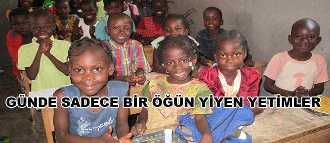 Günde sadece bir öğün yiyen yetimler