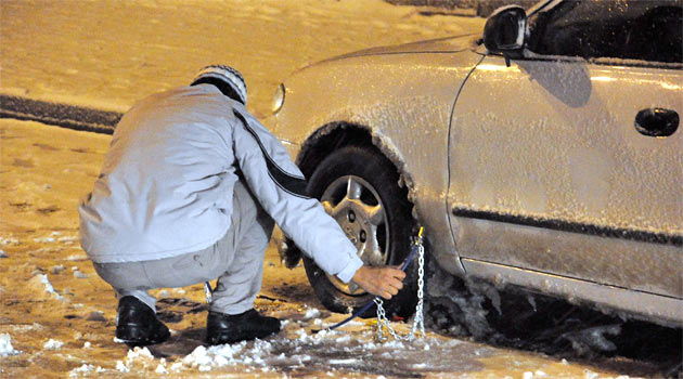 Kış lastiği takmayan 500 lira ceza ödeyecek