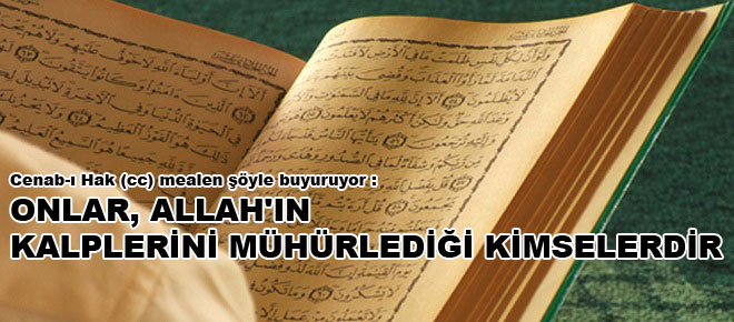 Onlar, Allah'ın kalplerini mühürlediği kimselerdir