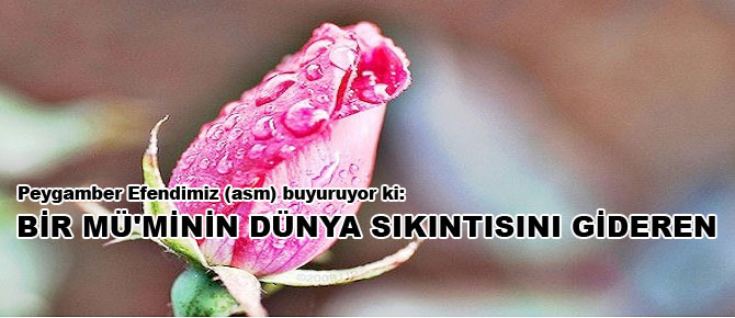 Bir mü'minin dünya sıkıntısını gideren