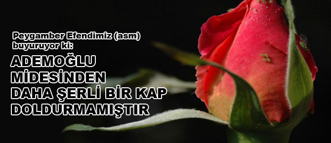 Ademoğlu midesinden daha şerli bir kap doldurmamıştır