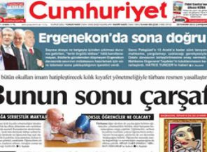 Cumhuriyet'ten korkarım şeriat geliyor manşeti