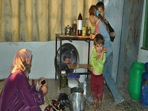 Okul sığınakları kilimler yatakları oldu