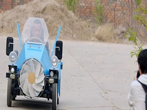 Bu araba rüzgar enerjisiyle çalışıyor