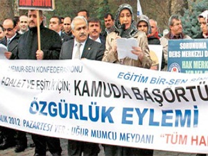 Kamuda başörtüsü izni için 26 bin imza
