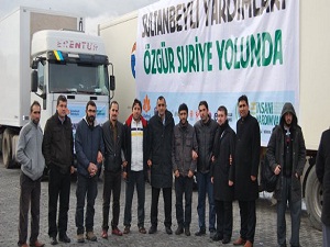 Sultanbeyli yardım TIR'ları Suriye yolunda
