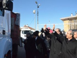 Suriye İçin Üretilen Unlar Gönderildi