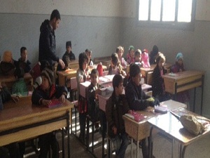 Halep sınıflarında Türkçe dersi