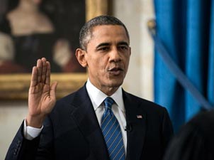 Obama'nın yemin töreninde daha çok din vardı