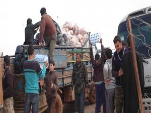 Kızılay'dan Suriyeliler'e gıda yardımı