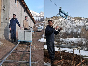 Otunu rayla, sütünü teleferikle taşıyor