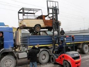 Ereğlide Hurda Araçlar Toplandı
