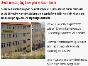 Okul mescidinde Risale-i Nur okumak suç değil beyler