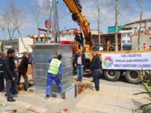 Çöp konteynerleri yer altına iniyor