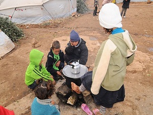 Suriye sınırında yoklukla mücadele