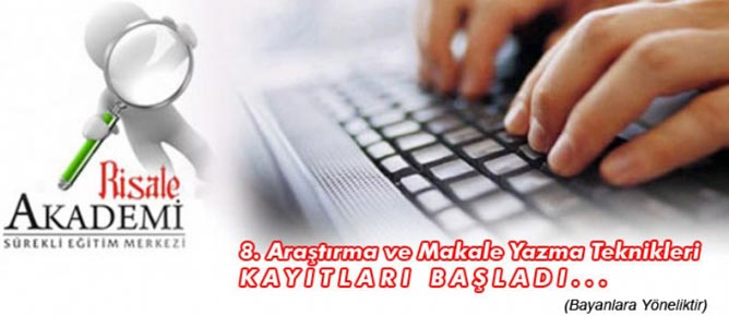 8. Araştırma ve Makale Yazma Teknikleri Atölyesi