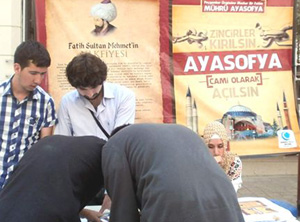 Aydın ve Bİlecik'te Ayasofya için imza kampanyası