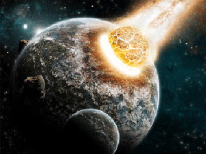 Aya 90 bin kilometre hızla bir meteor çarptı