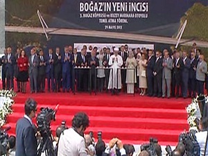 Yavuz Sultan Selim Köprüsü'nün temeli dualar eşliğinde atıldı