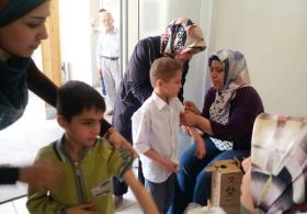 600 Suriyeli Çocuğa Kızamık Aşısı
