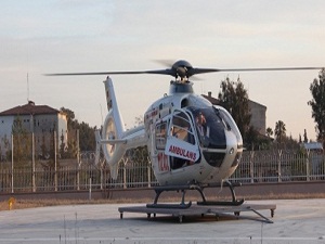 Helikopter ambulansla 582 acil hasta nakledildi