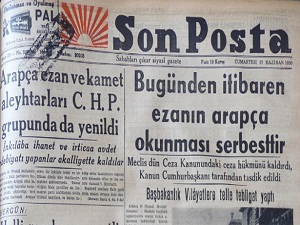 Arapça ezanın yıldönümünde Ezan programı