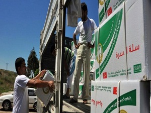 Suudi Arabistan'dan Suriye'ye 75 tonluk yardım