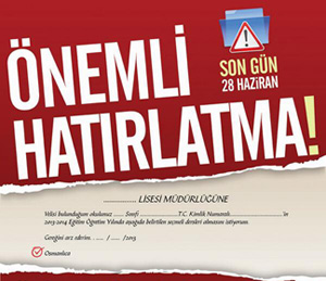 Osmanlıca dersi için son gün hatırlatması