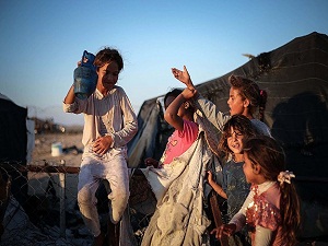 İsrail ablukasında 'çadırda' yaşam