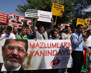 Türkiye'den darbeye lanet, Mısırlılara destek