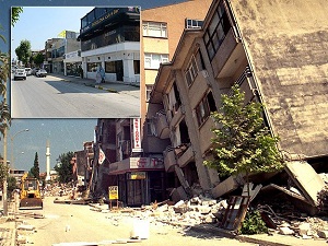 Depremin izlerini silmeye çalışıyor