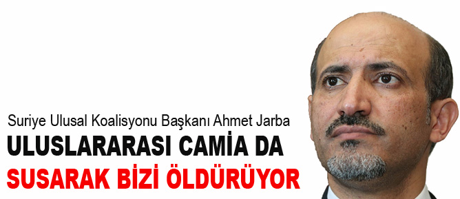 Uluslararası camia da susarak bizi öldürüyor