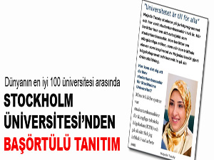 Stockholm üniversitesinden başörtülü tanıtım