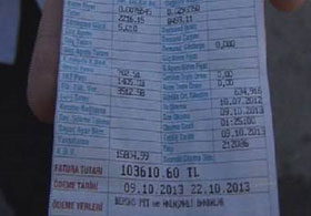 103 Bin Liralık Elektrik Faturası