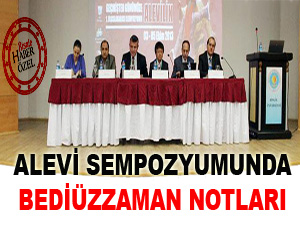Alevi sempozyumunda Bediüzzaman notları