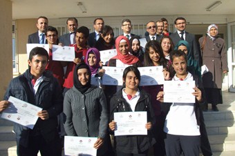 72 öğrenciye TUBİTAK katılım belgesi verildi