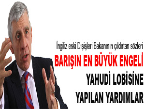 Barışın en büyük engeli Yahudi lobisine yapılan yardımlar
