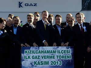 Kızılcahamam doğalgaza kavuştu