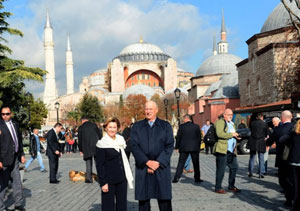 Kral ve kraliçe Sultanahmet ve Ayasofya'ya hayran kaldı