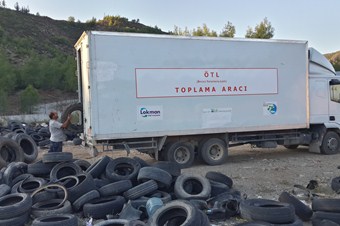 Fethiye Belediyesi 10 ayda 162 ton lastik topladı